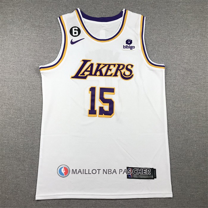 Maillot Los Angeles Lakers Austin Reaves NO 15 Association 2022-23 Blanc